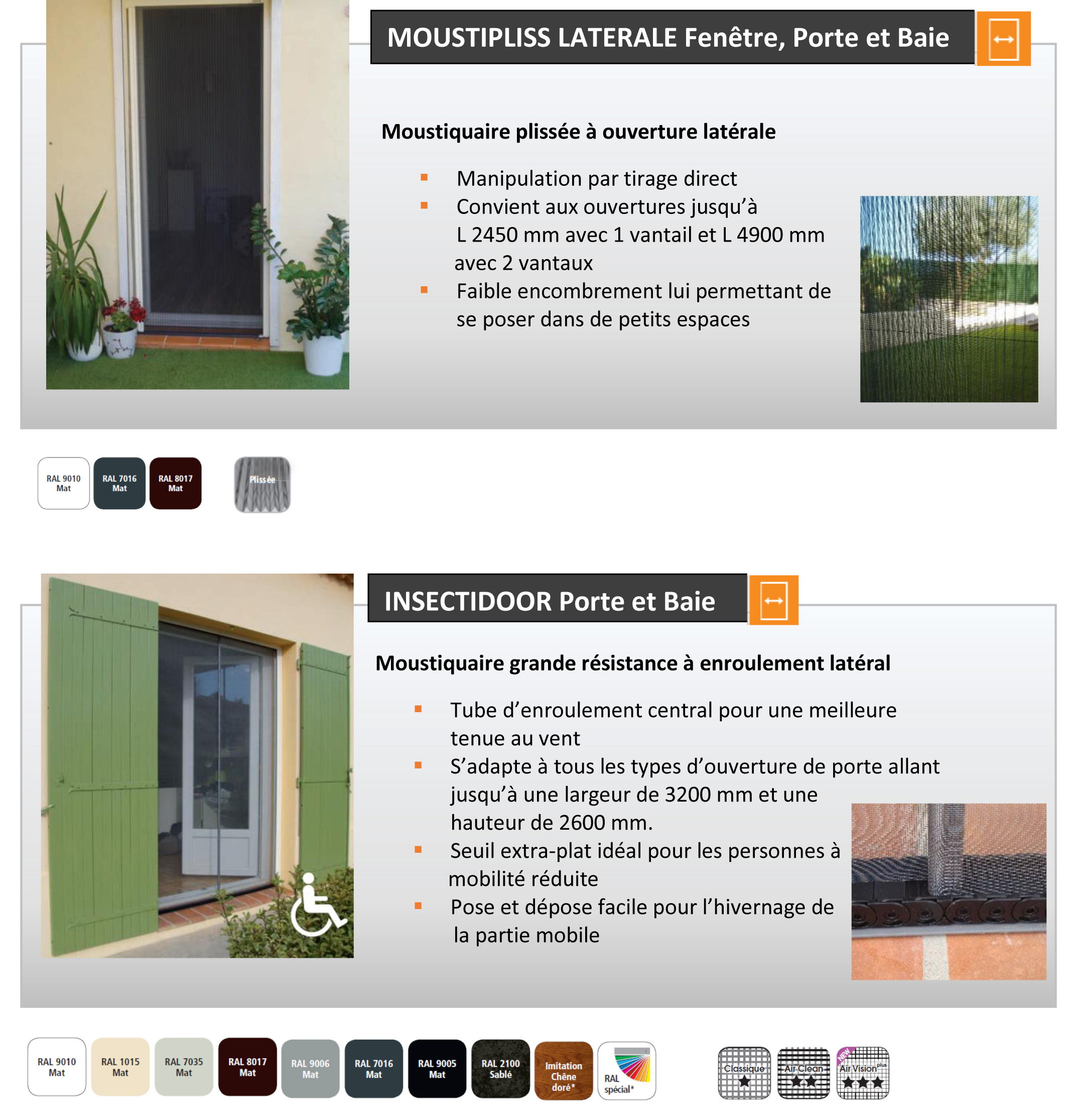 Descriptif Moustipliss latérale, Insectidoor pour prise de mesure moustiquaire