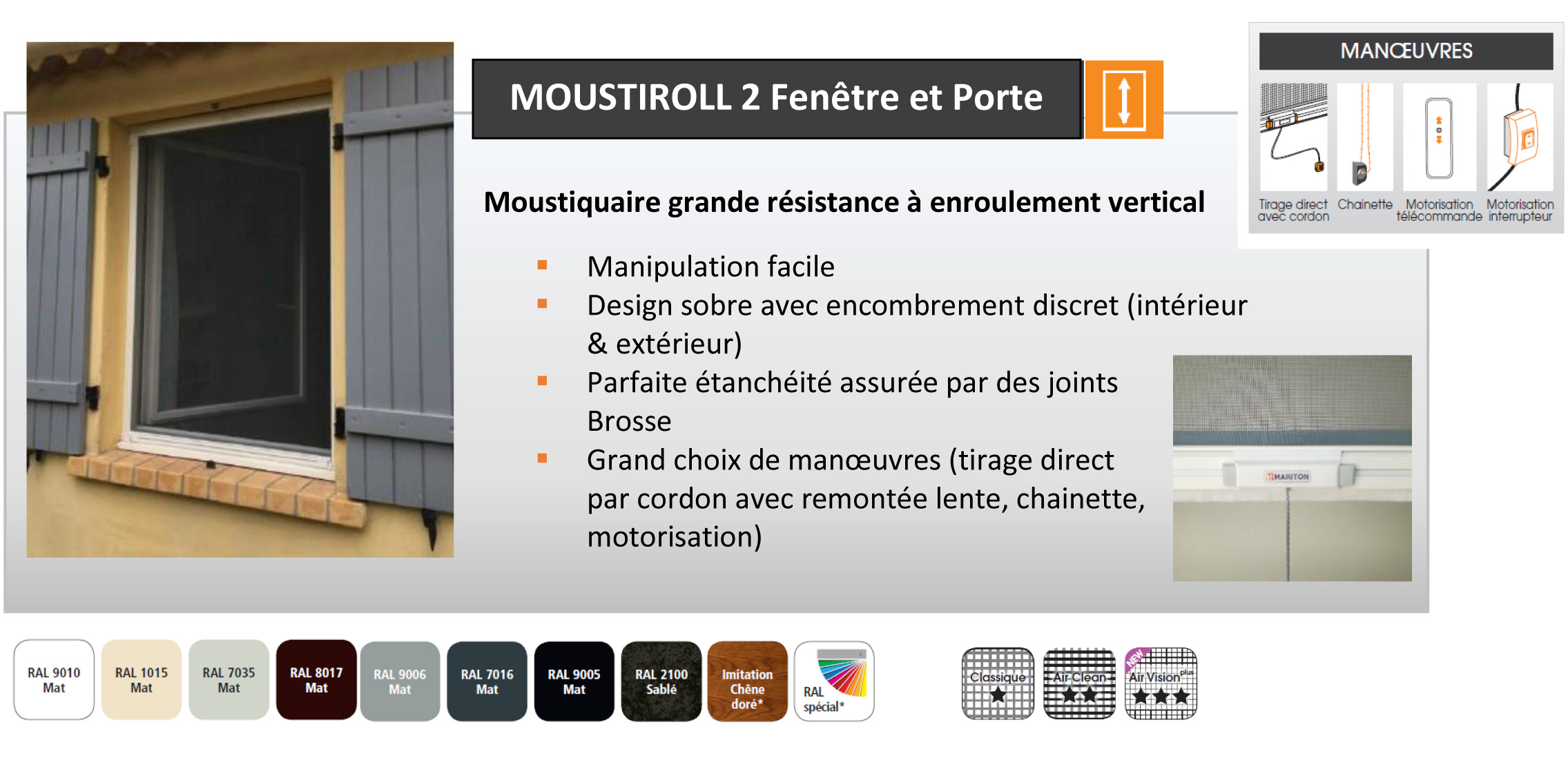 Descriptif du produit Moustiroll2 fenêtre et porte pour prise de mesure moustiquaire 
