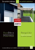 Annonce presse Nouveauté 2012 : DuoDéco et Pergol'Air par Mariton